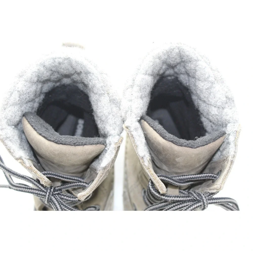 Sorel Slimpack II Lace Waterproof Duck Boots Leather Suede Gray NL2348-052 Sz 10